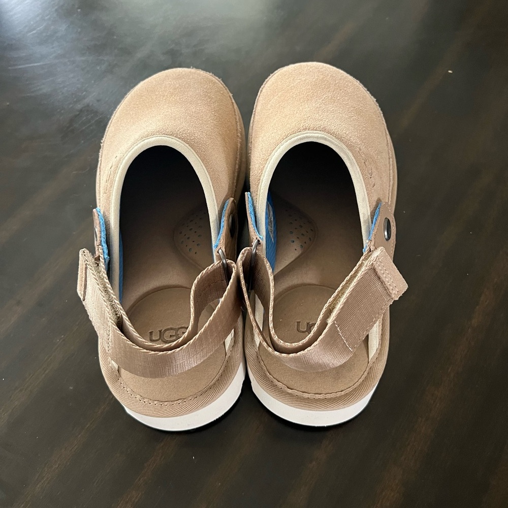 *NEW* UGG Goldencoast Clog Suede Slingback Sandals | Size 8 Driftwood - Picture 2 of 7